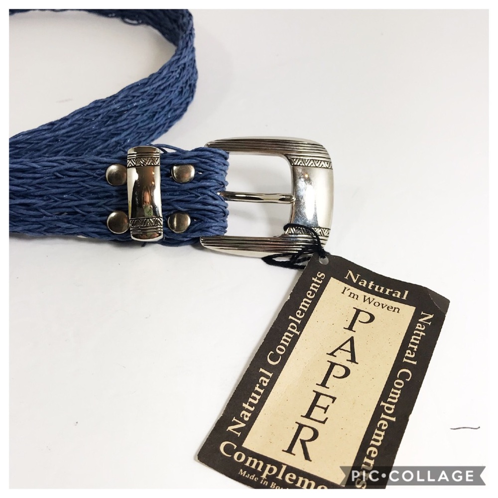 NWT made from paper belt silver buckle and tip M/L
